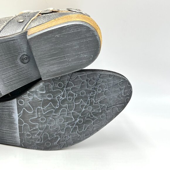 Chinese Laundry Womens Size 6 Black Distressed Austin Western Style Ankle Boots - Picture 11 of 15